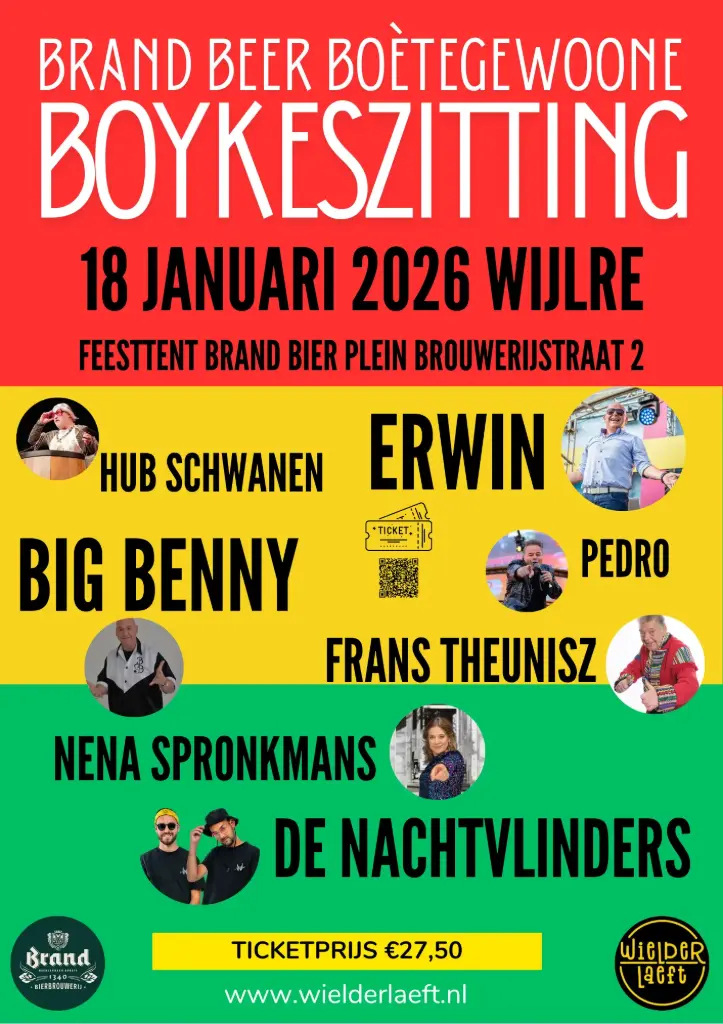 Brand Beer Boètegewoone Boykeszitting 2026 losse Ticket