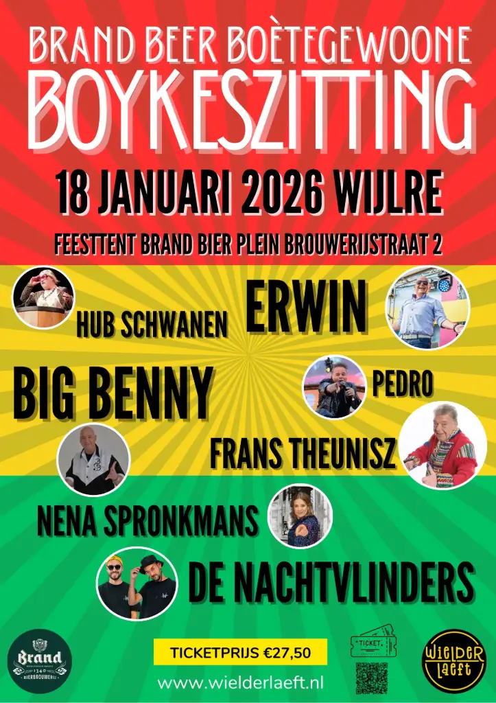 Brand Beer Boètegewoone Boykeszitting 2026 Statafel 8 Tickets